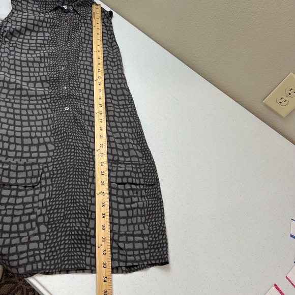Equipment Women's Geometric Lucida Shift Dress Professional Gray Animal Print XS - Picture 9 of 10